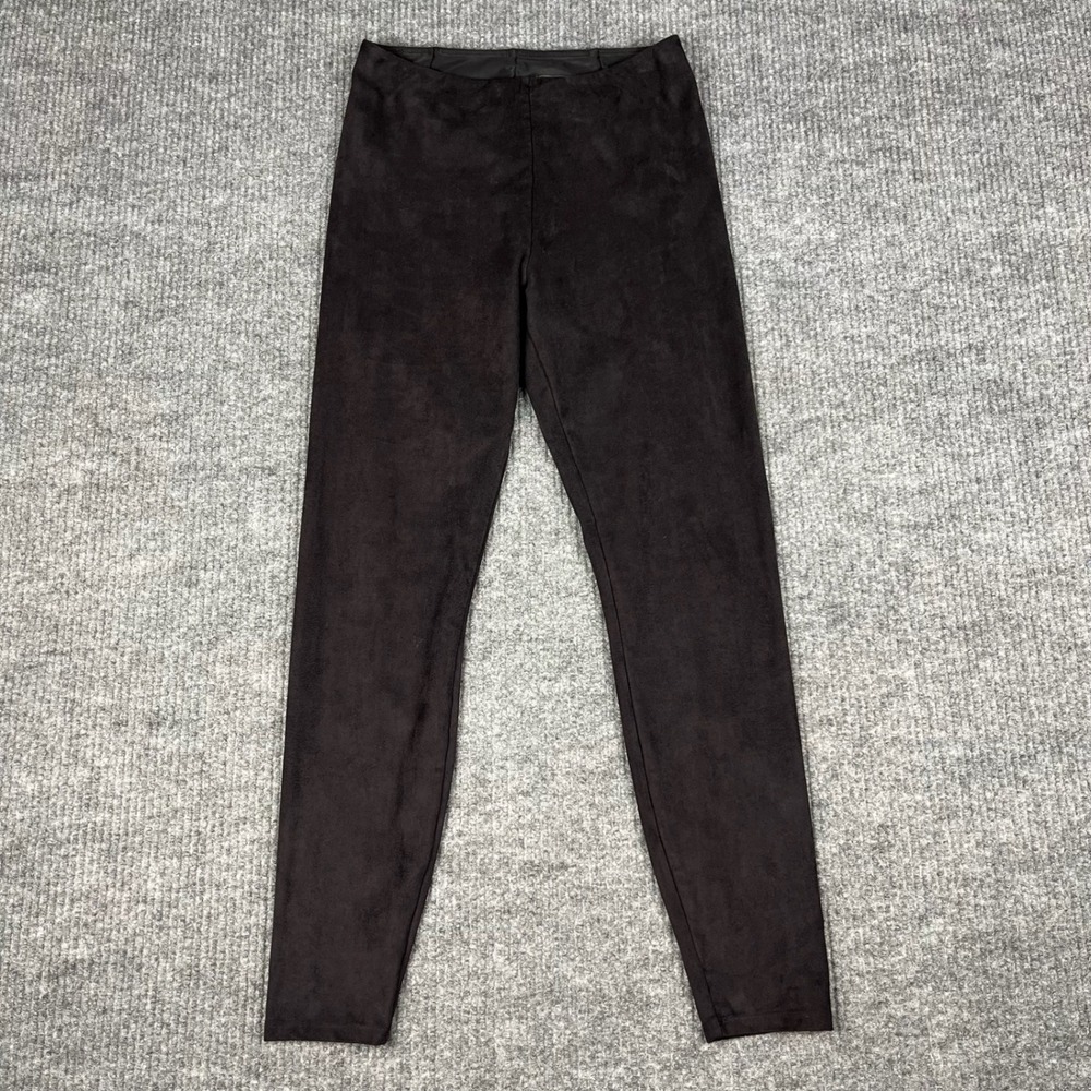 Lysse Capri Pants Womens S Black Faux Suede Skinny Leg Equestrian Riding Stretch